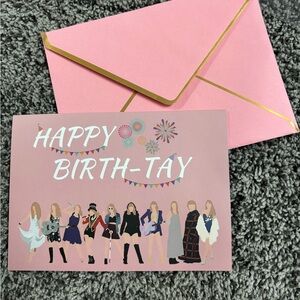 Taylor Swift Birthday Card with Envelope